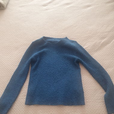 pull en laine bleu taille s