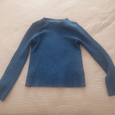 pull en laine bleu taille s