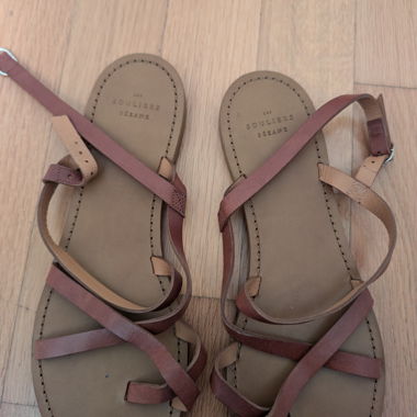 Leather Sandals by Sezane