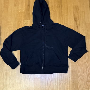 Veste à capuche zippée noire