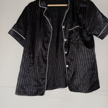 Pyjama en satin noir & shorts
