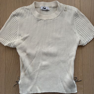 Crop Top color crema