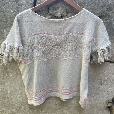 Haut en maille à franges 