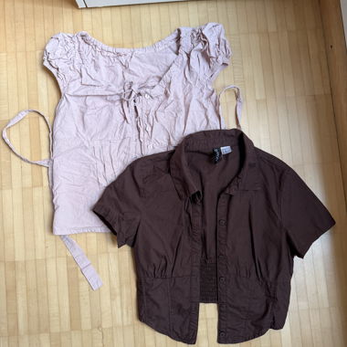 y2k shojo soft girl blouse duo