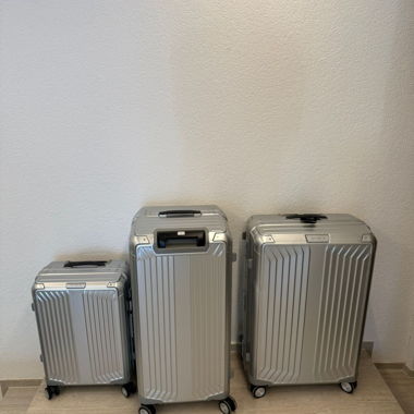 3-Piece Silver Luggage Set