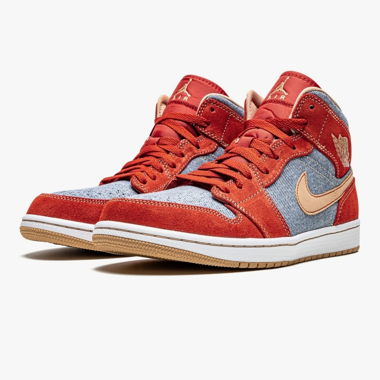 Nike Air Jordan 1 Mid SE Cinnabar Hanf Weiß 