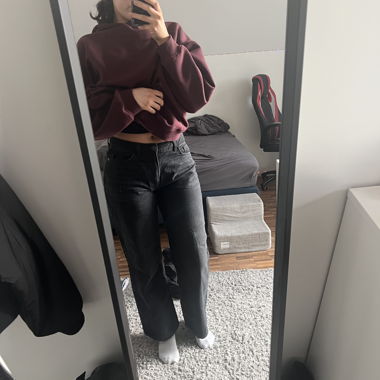 Schwarze Wide leg Jeans