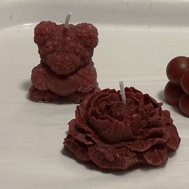 Rotes Selfmade Kerzen Set 