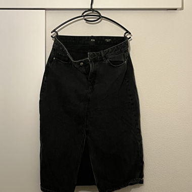 Black Denim Skirt
