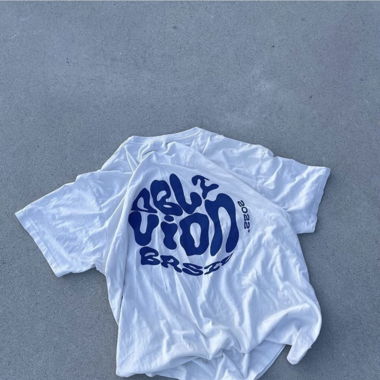 Oblivion Weisses Oversized Tshirt mit Backprint