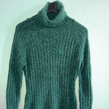 Robe verte en tricot 