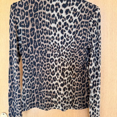 Maglione collo alto leopardo