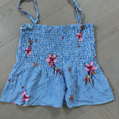 Floral Striped Romper