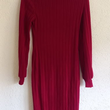 Abito caldo in rosso vino/bordeaux