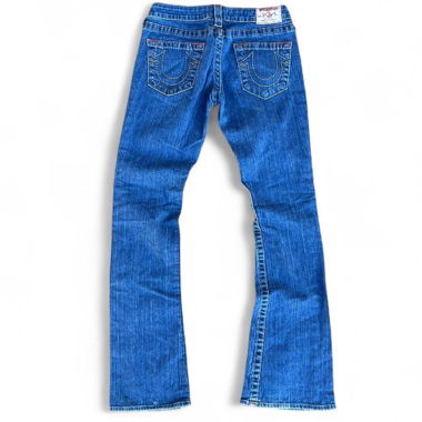True Religion Y2K Flared Denim Jeans Backdesign
