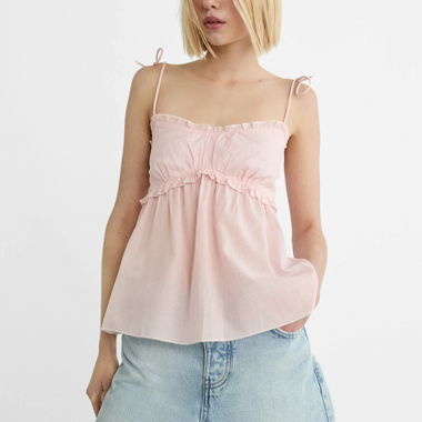 Pink Ruffle Camisole