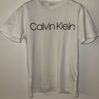 T-shirt bianca Calvin Klein logo - S