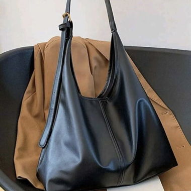 New Black Hobo-Style Crossbody Bag