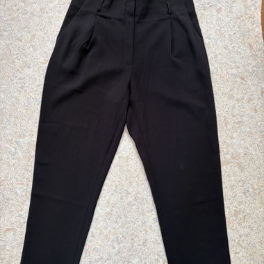 H&M black fabric trousers