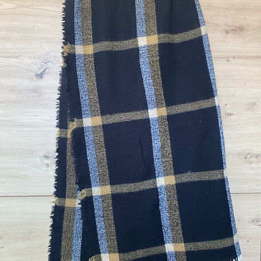 Black Plaid Scarf
