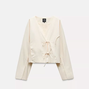 Zara Tie-Front Top
