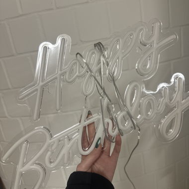 Panneau LED « Happy Birthday » env. 27 cm x 44 cm
