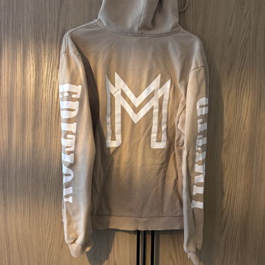Beiger Hoodie mit Reissverschluss