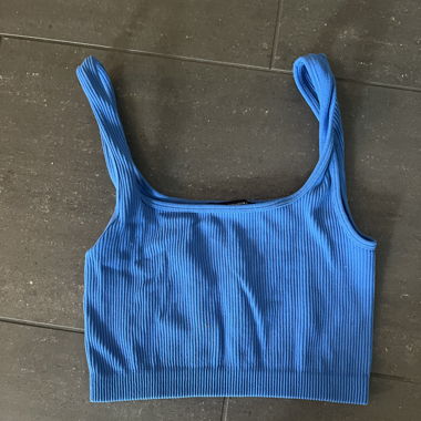 Crop top bleu