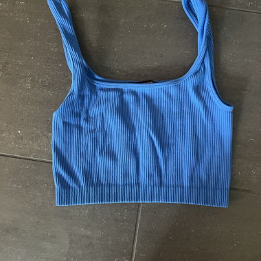 Crop top bleu