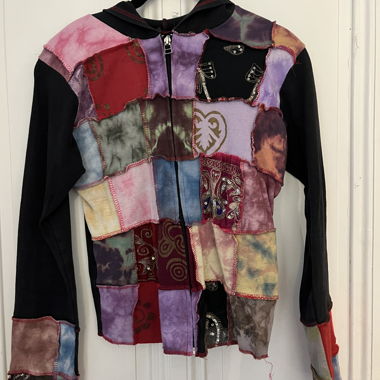 Multicolour Black Patchwork Jacket