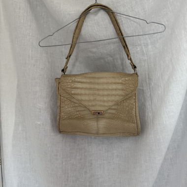 Borsa a mano effetto coccodrillo