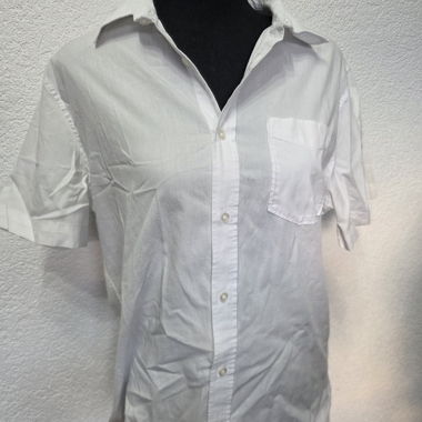 Camicia bianca a maniche corte