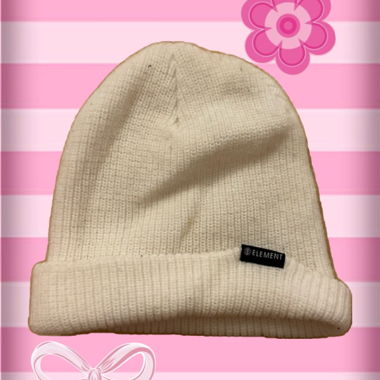 Weisse Beanie