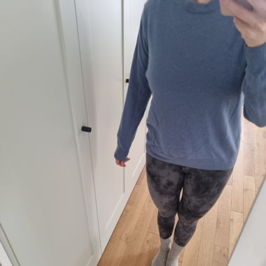 Maglione in maglia blu Uniqlo XL