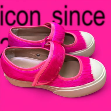 Hot Pink fur marni Mary Jane platform shoes