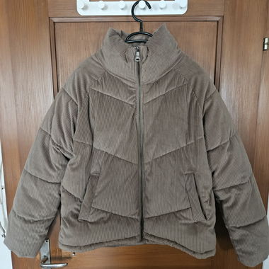 Quilted Cord Jacket in Beige