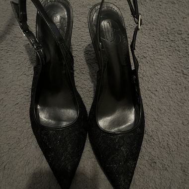 Décolleté slingback neri
