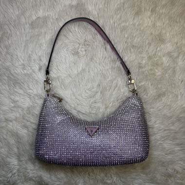 Guess Zalina Mini Top Zip Bag in Lila