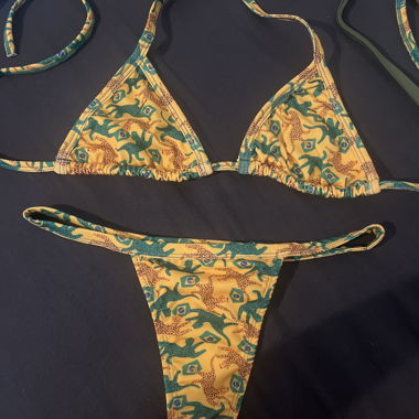 Set bikini giallo-verde