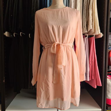 NA-KD Chiffon Dress Light Pink