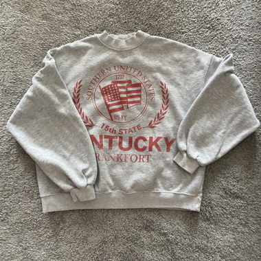 Bershka grey Kentucky print sweatshirt S