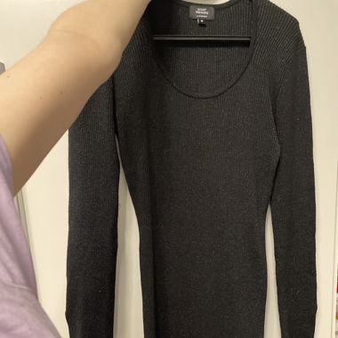Schwarzes langes Glitzer Kleid