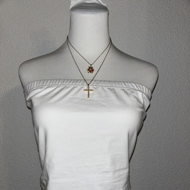 Weisses Langes Tube Top (L)