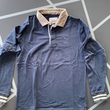 Long Sleeve Blue Polo