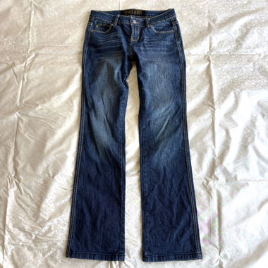 LOWER WAISTED BOOTCUT DENIM JEANS