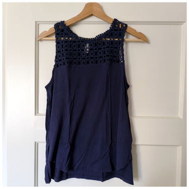 Top structuré bleu marine H&M