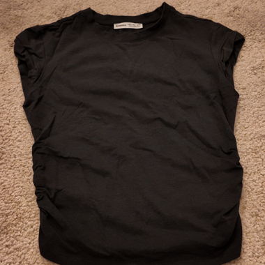 T-shirt grigio scuro Bershka
