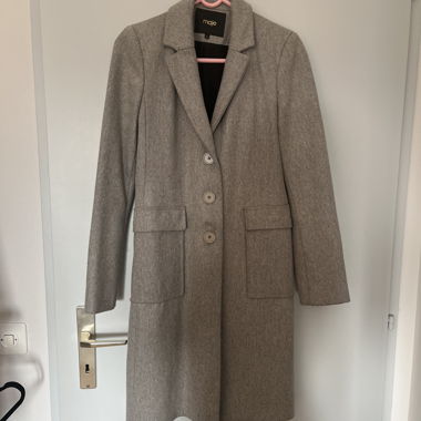 Grey Maje fitted coat