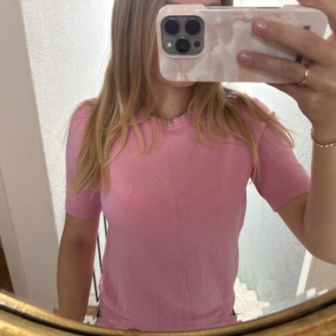 T-shirt rosa a maniche corte