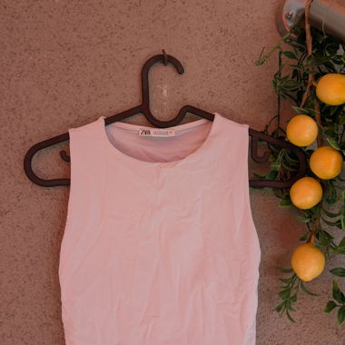 Top bianco senza maniche ZARA